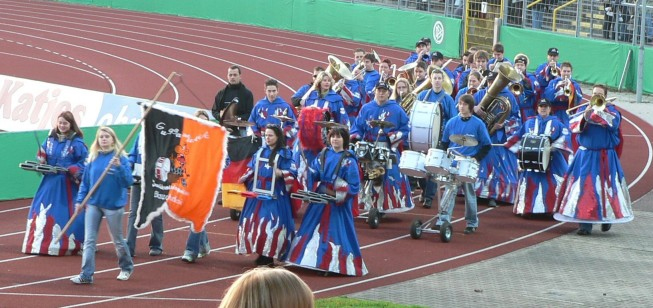 Die Schweizer brachten ihre eigene Musik - eine "Guggamusik"