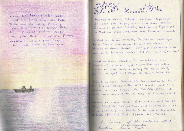 altmennonitisches Gedicht: Hast Du keine Zeit fr Jesum?