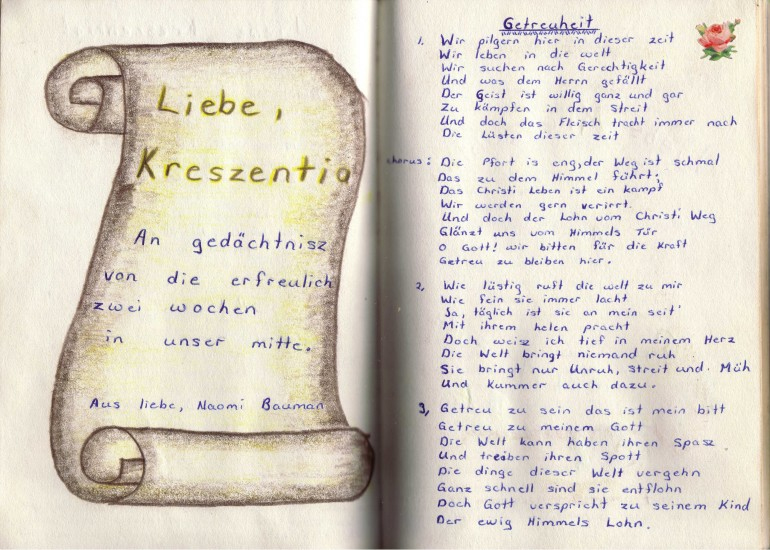 altmennonitisches Gedicht: Hast Du keine Zeit fr Jesum?