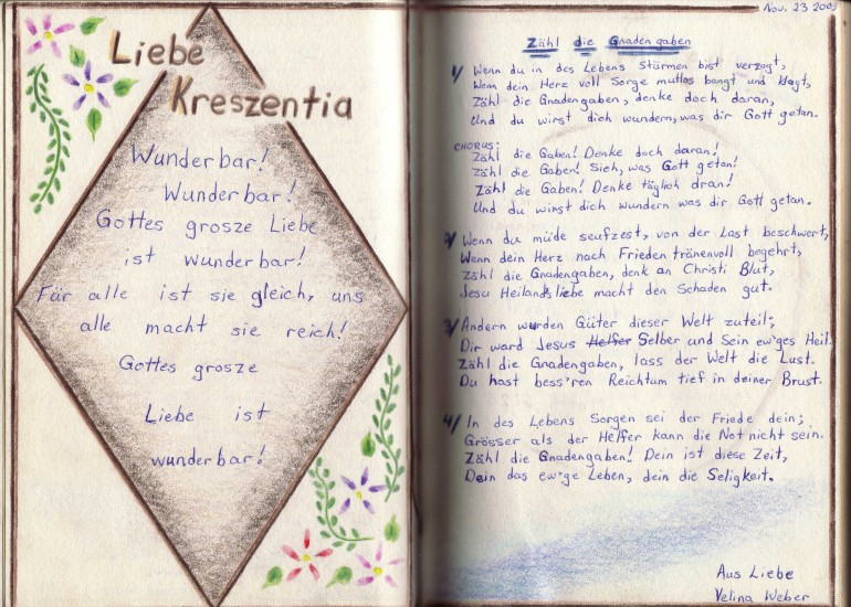 altmennonitisches Gedicht: Hast Du keine Zeit fr Jesum?