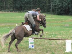 Hier springt sie ebenfalls, aber einfach nur zum Spa.