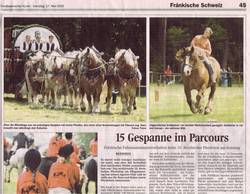 Zeitungsreportage ber 10. Bernhecker Pferdefest